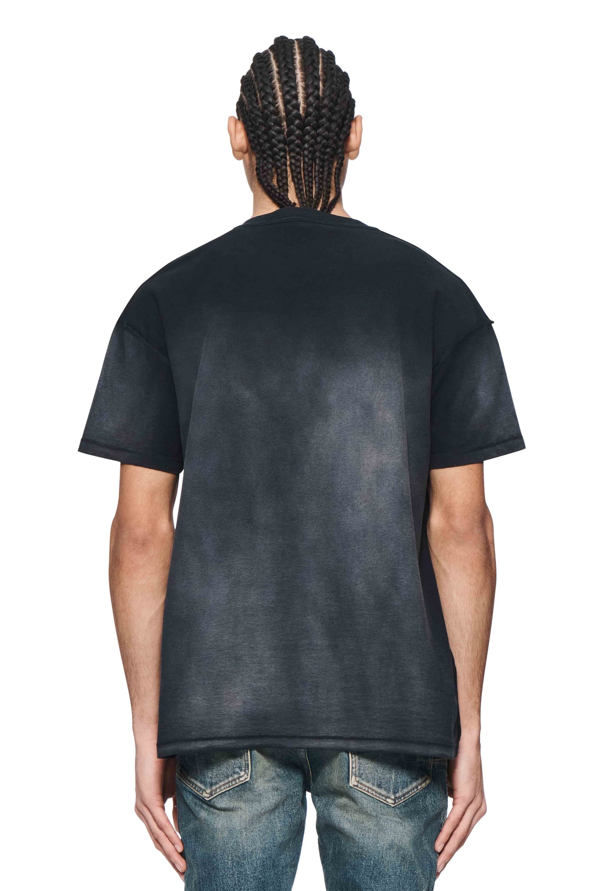 Purple Brand Inside Out Cracked Tee - Black