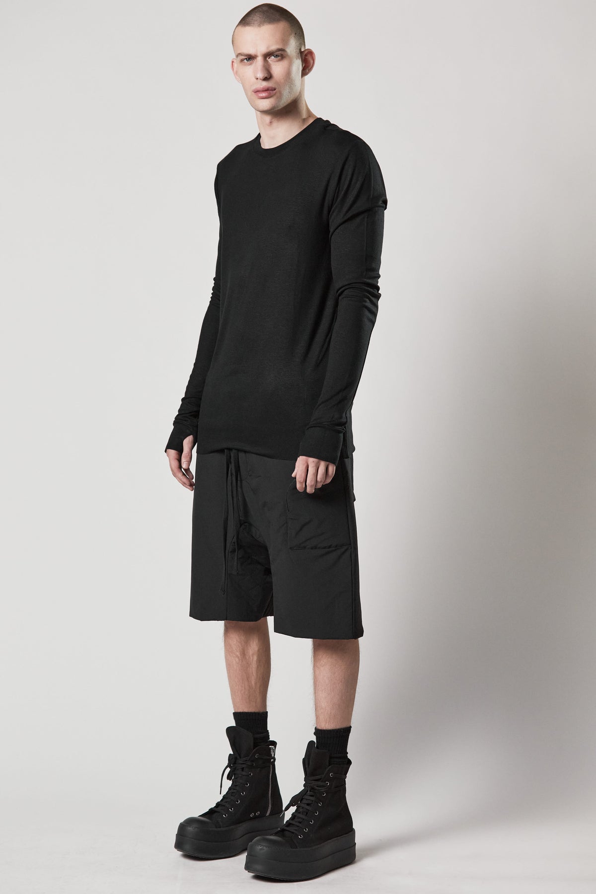 thom/krom M TS 814 Round Neck Shirt Slim Tee - Black