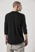 thom/krom M TS 796 Round Neck Slim Fit Raw Tee - Black