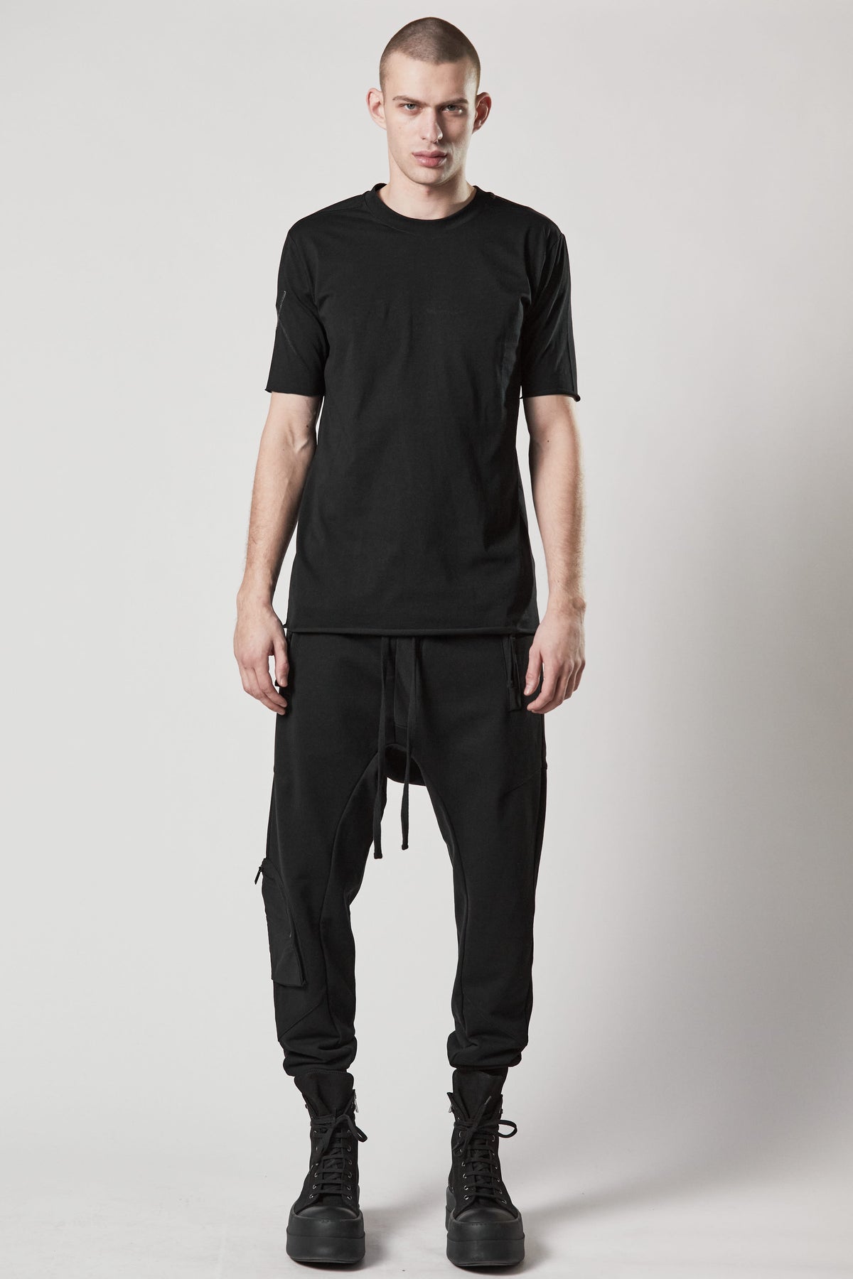 thom/krom M ST 464 Drop Crotch Jersey Pants - Black