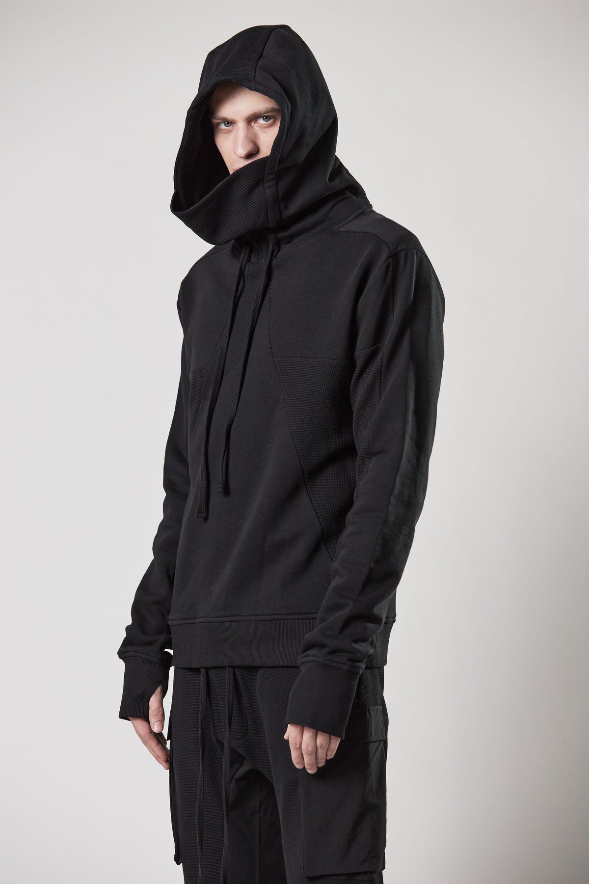 thom/krom M S 176 Matmix Hoodie - Black