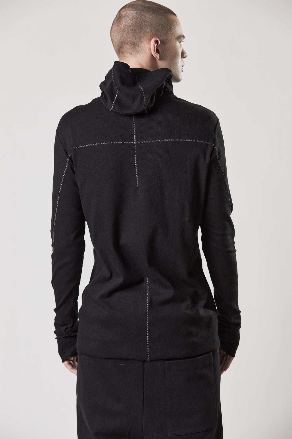 thom/krom M TS 812 Balaclava Hoodie - Black