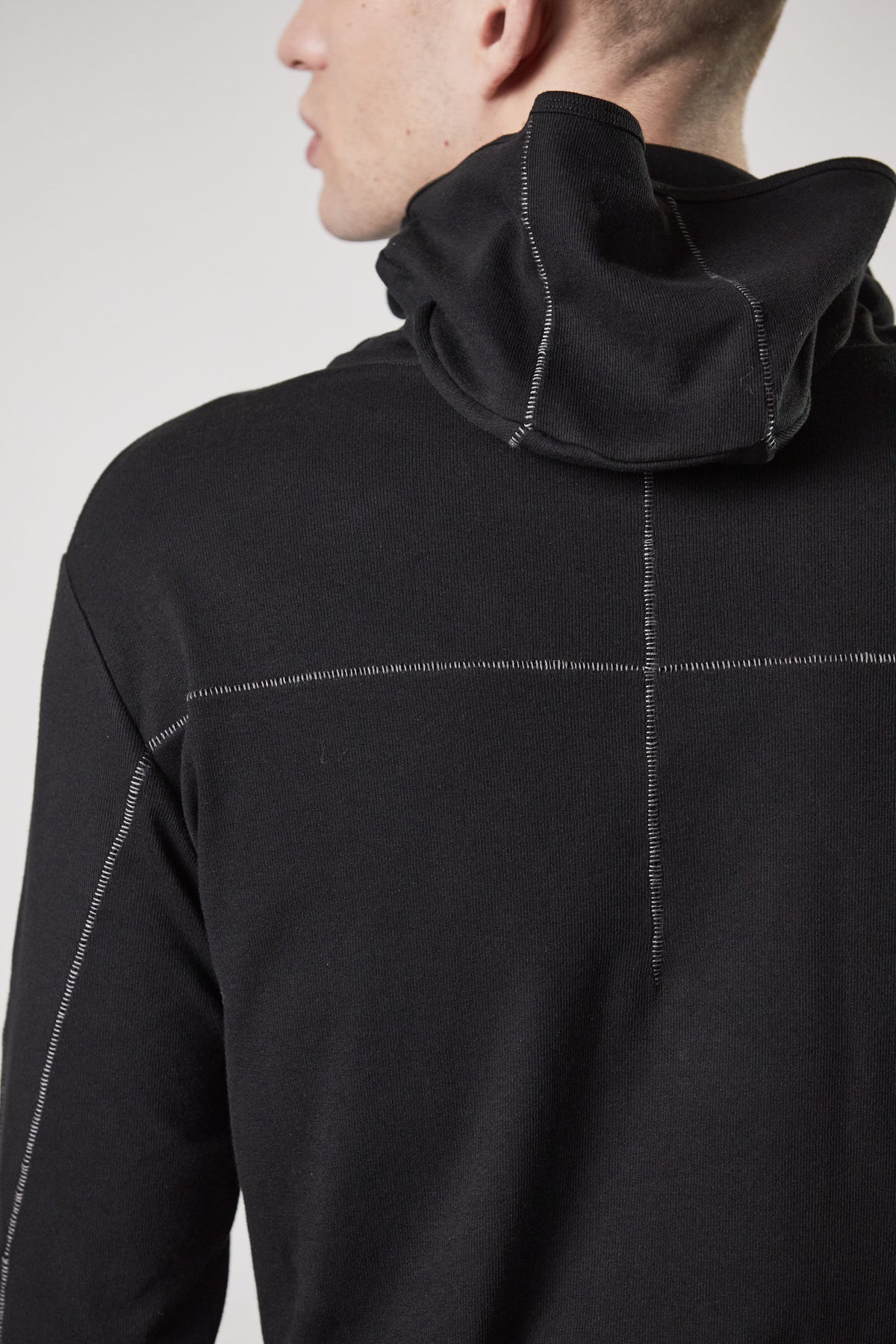 thom/krom M TS 812 Balaclava Hoodie - Black