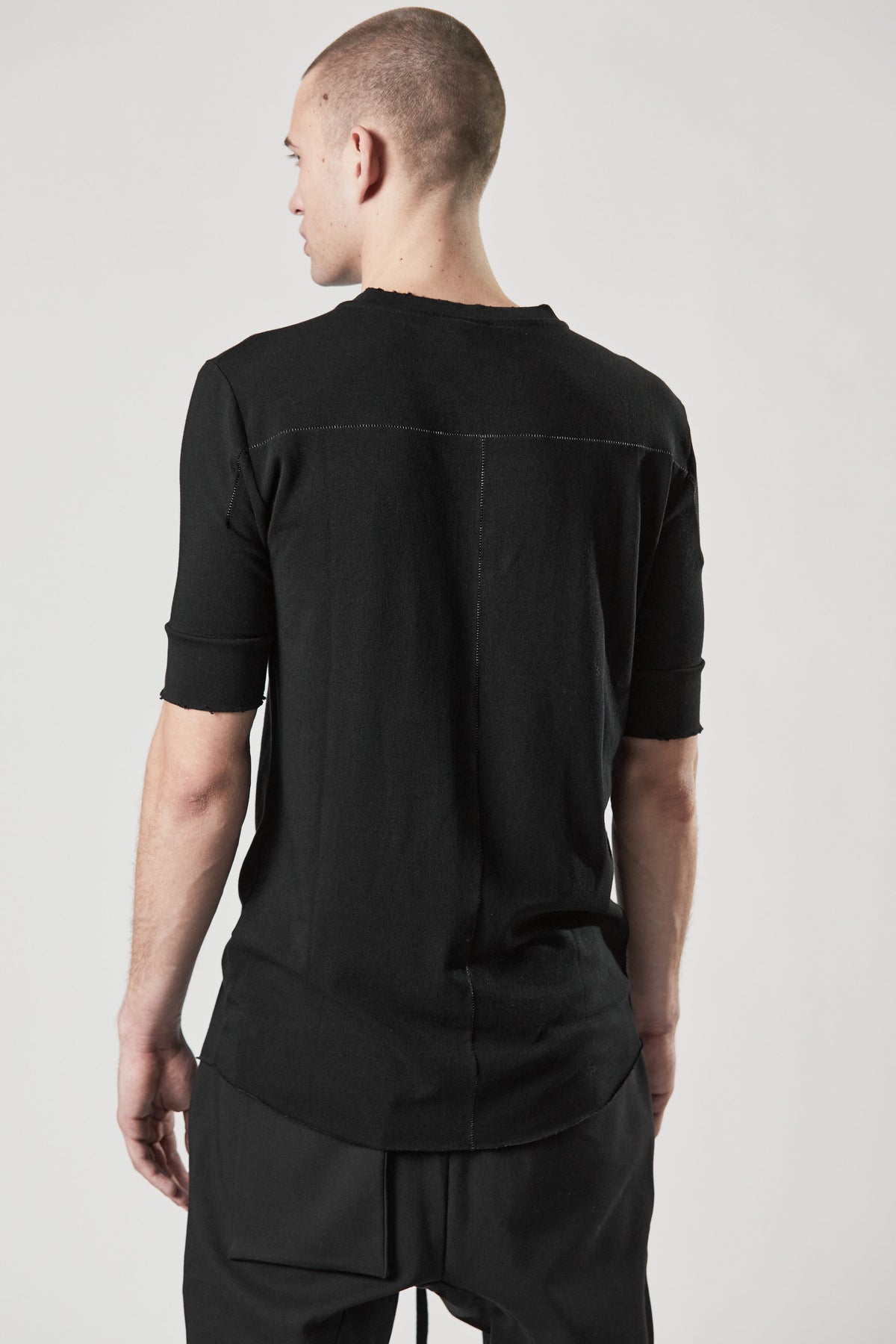 thom/krom M TS 817 Stand Up Collar Tee - Black