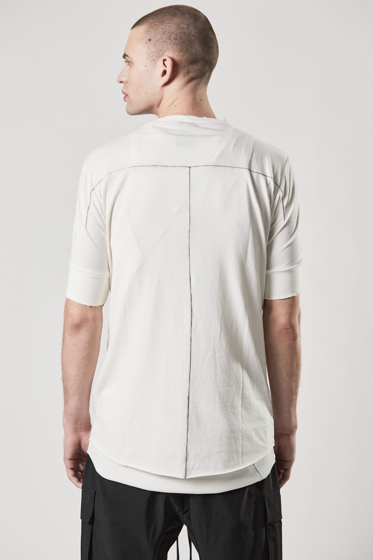 thom/krom M TS 817 Stand Up Collar Tee - Cream