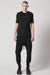 thom/krom M TS 818 Rd Nck Slim Fit Raw Tee - Black