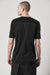 thom/krom M TS 818 Rd Nck Slim Fit Raw Tee - Black