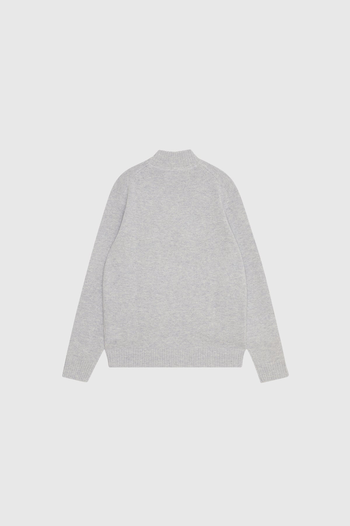 WOOD WOOD Blu Double-A Half Zip Sweater - Grey