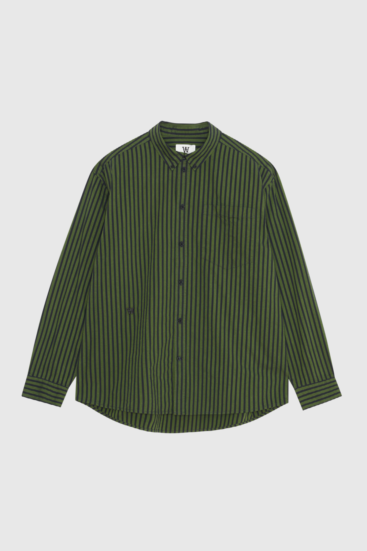 WOOD WOOD Day Striped Double-A Shirt - Pear