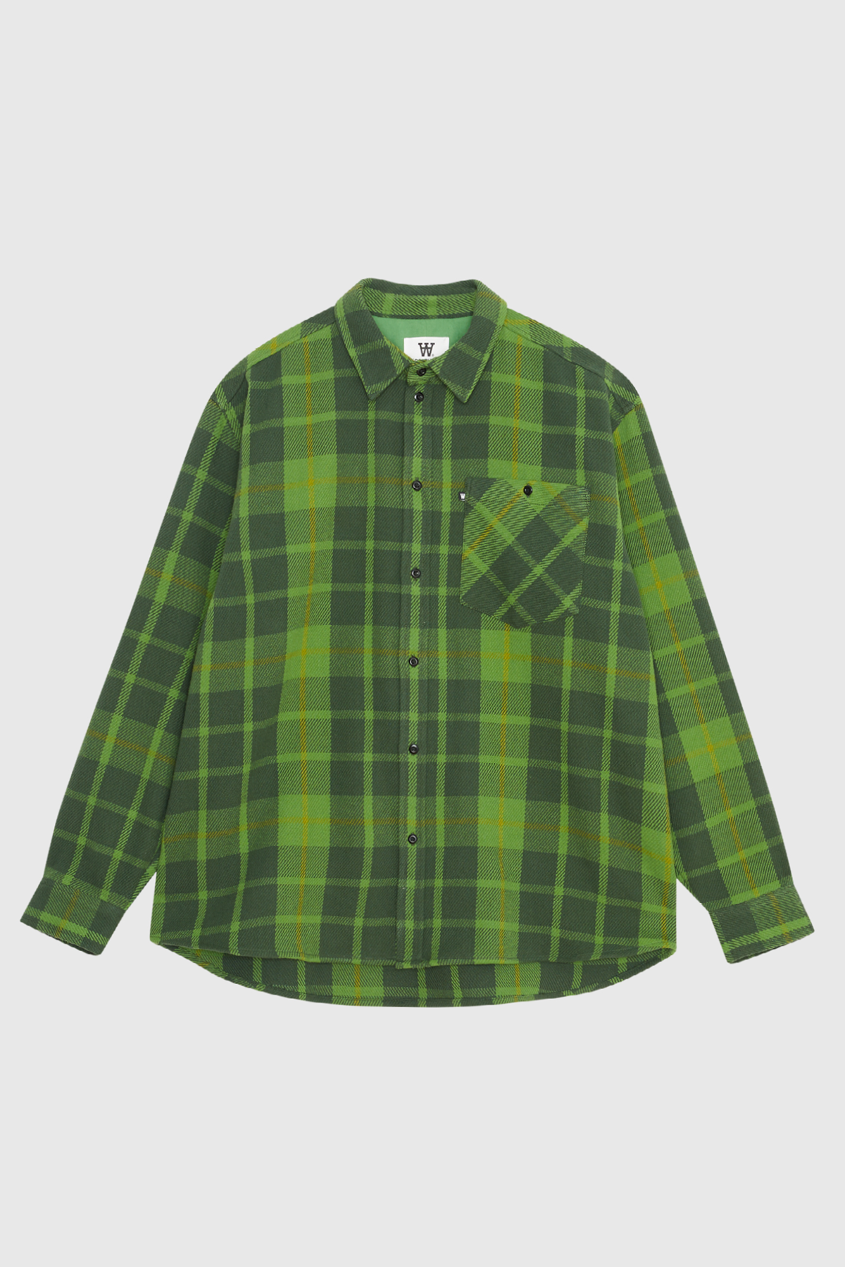 WOOD WOOD Day Heavy Flannel Shirt - Green