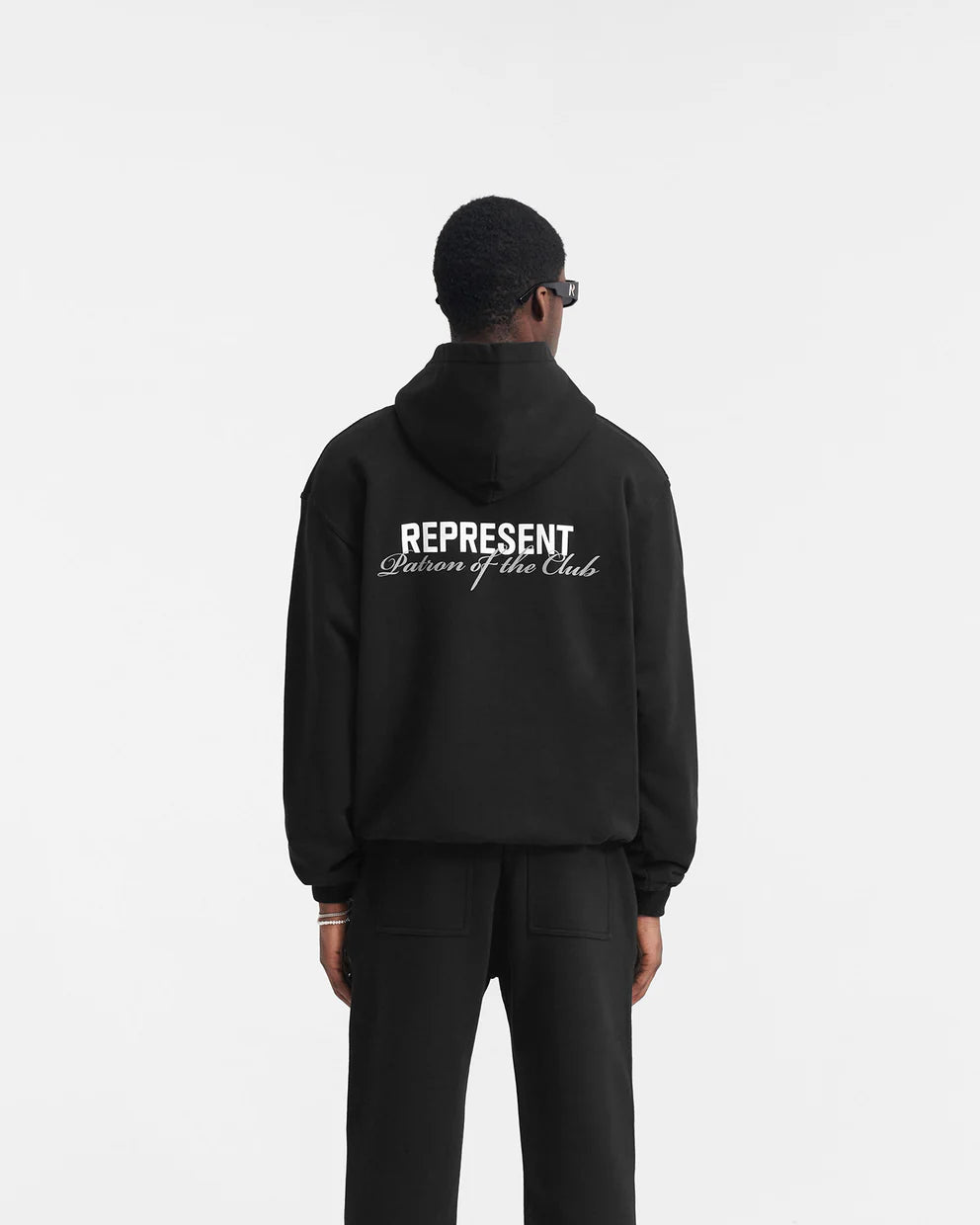 Represent Patron Of The Club Hoodie -Jet Black