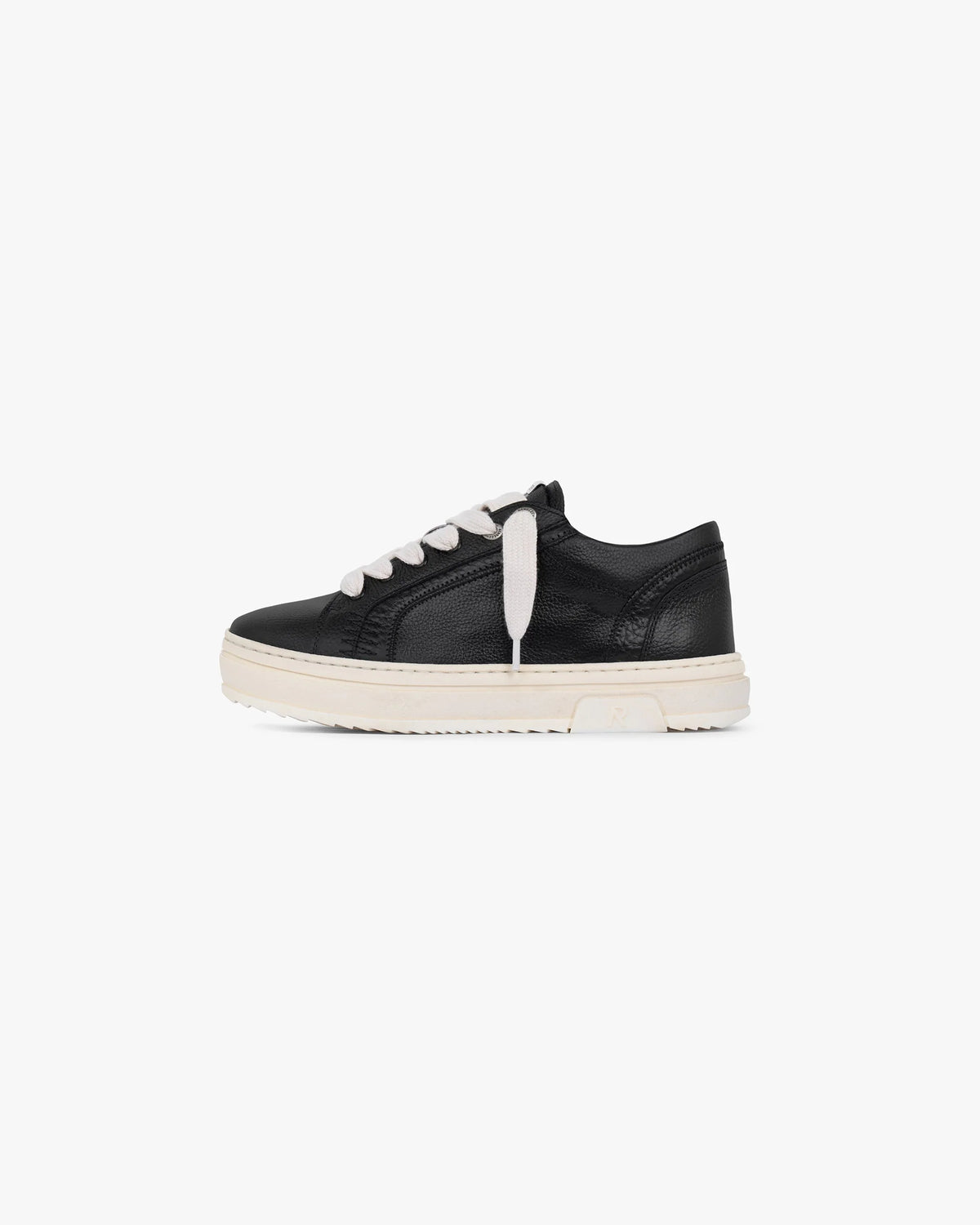 Represent HTN Low Tumbled Leather Sneakers - Black