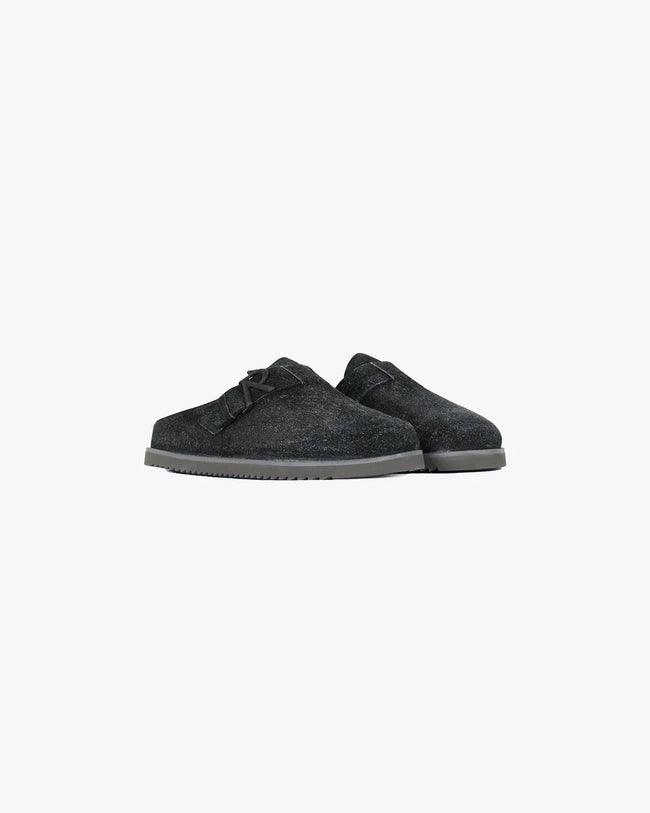 Represent Initial Sheep Fur Mules - Off Black