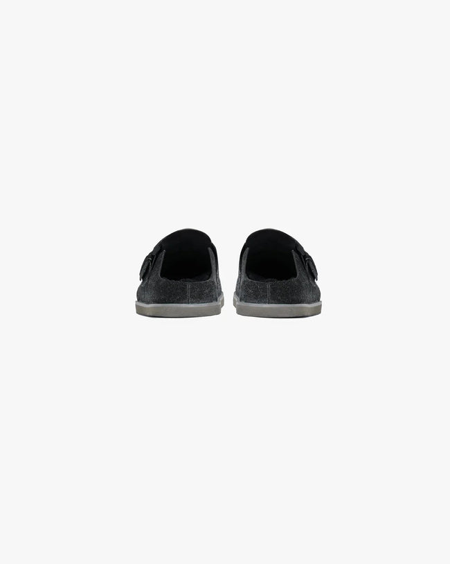 Represent Initial Sheep Fur Mules - Off Black