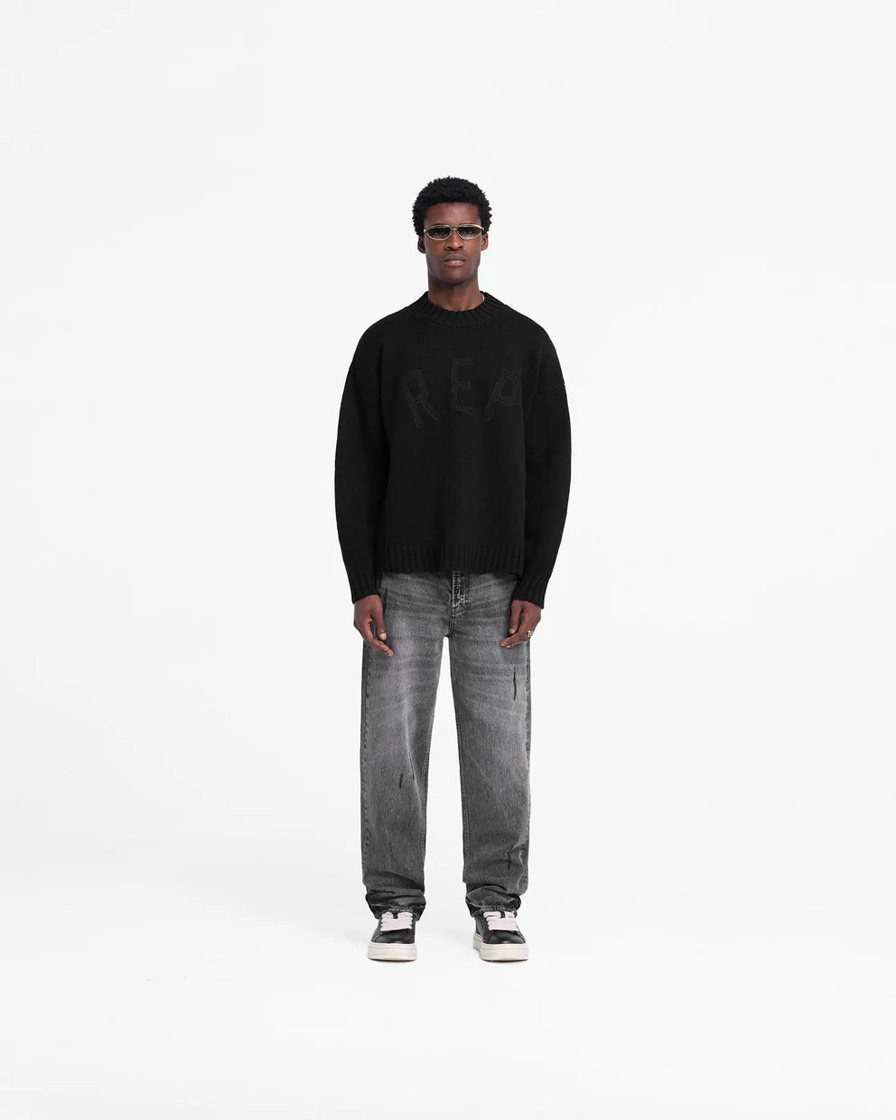 Represent REP Knit Sweater - Black