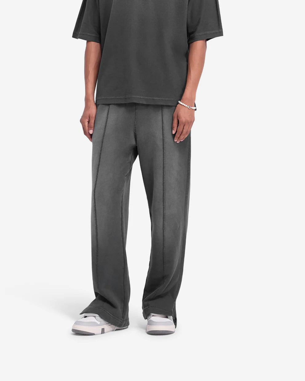 Represent Stepped Hem Sweatpants - Black