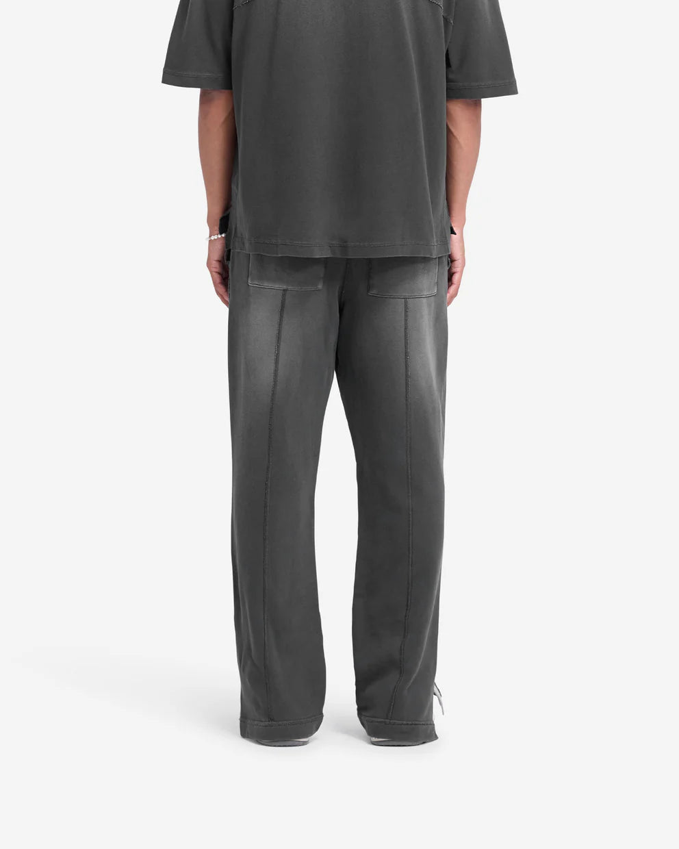 Represent Stepped Hem Sweatpants - Black