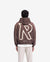 Represent Masking Tape Initial Zip Hoodie - Brown