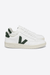 Veja Mens V-12 Leather Sneakers - White/Green