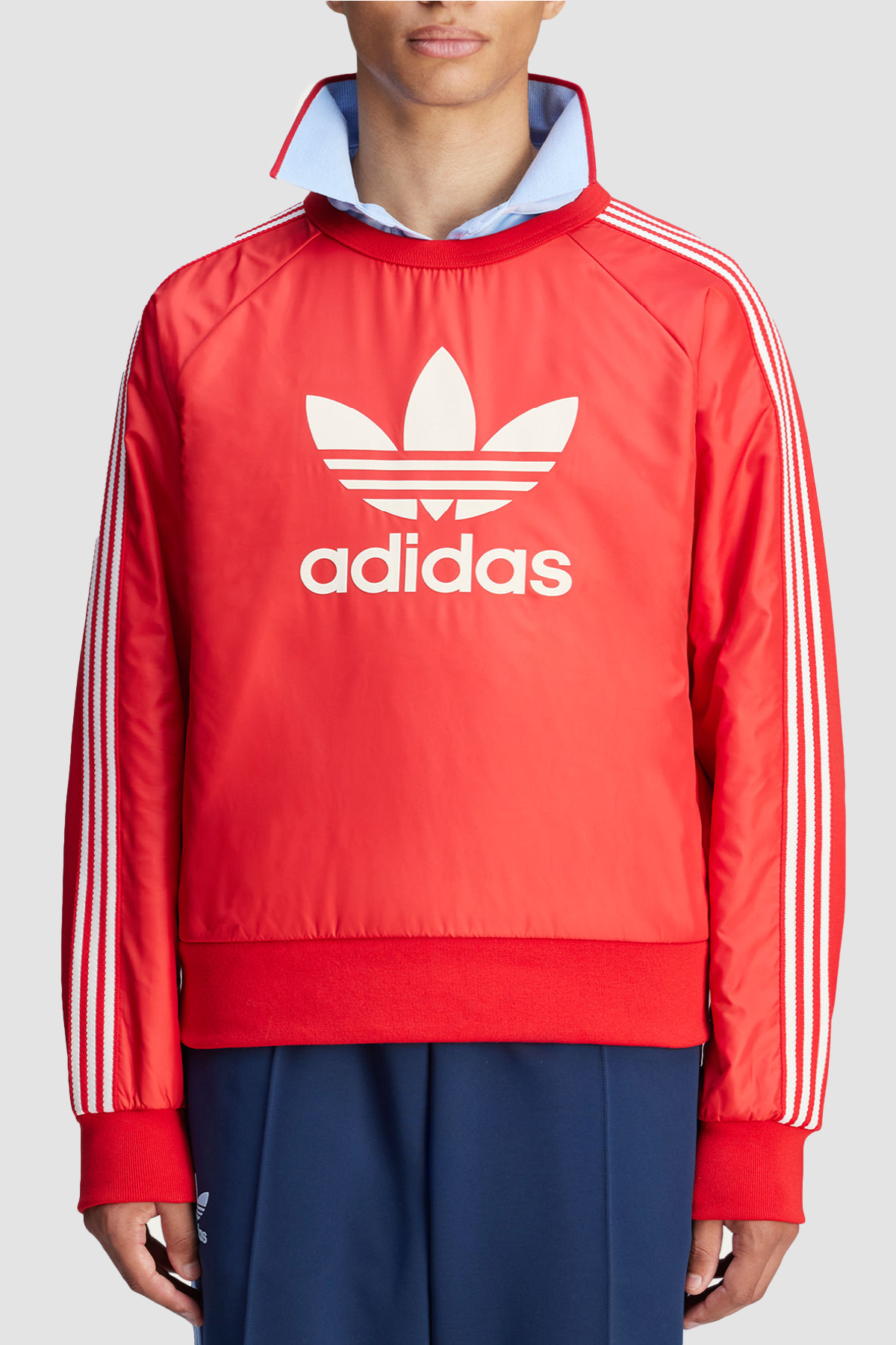 adidas x Wales Bonner Nylon Crew Jersey - Better Scarlet