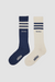 adidas x Wales Bonner 3-Stripes Socks - Wonder White / Collegiate Navy