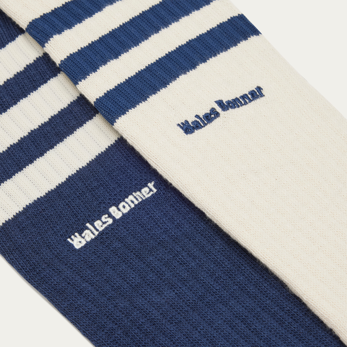 adidas x Wales Bonner 3-Stripes Socks - Wonder White / Collegiate Navy