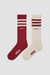 adidas x Wales Bonner 3-Stripes Socks - Wonder White / Collegiate Burgundy