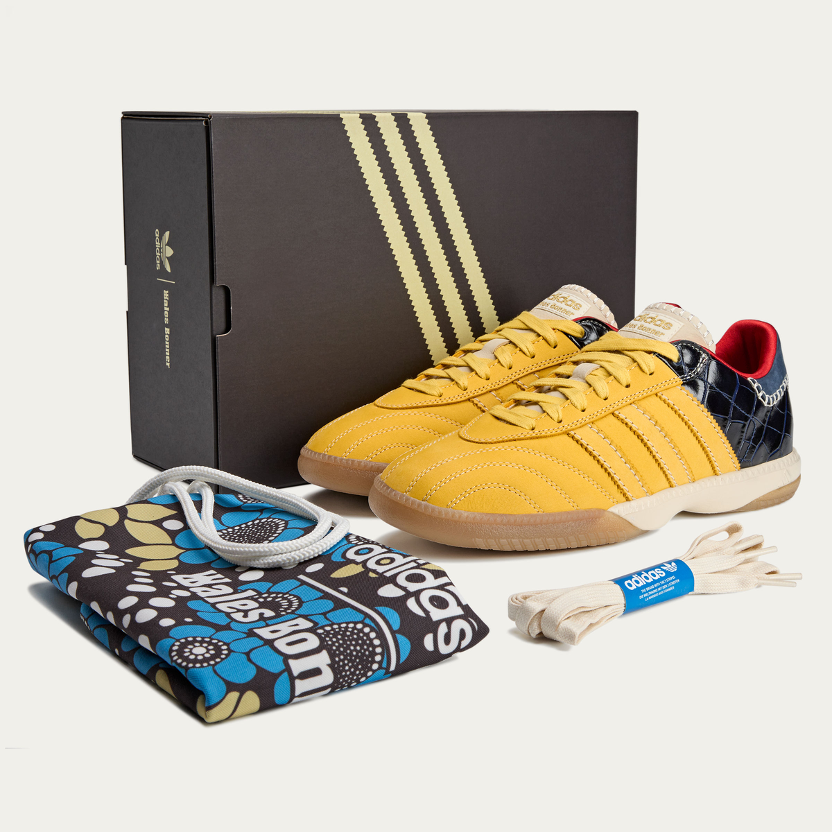 adidas x Wales Bonner Millennium Samba Sneakers - St Fade Gold / St Fade Gold / Collegiate Navy