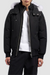 Moose Knuckles Mens Ballistic Bomber Shearling - Black/Natural