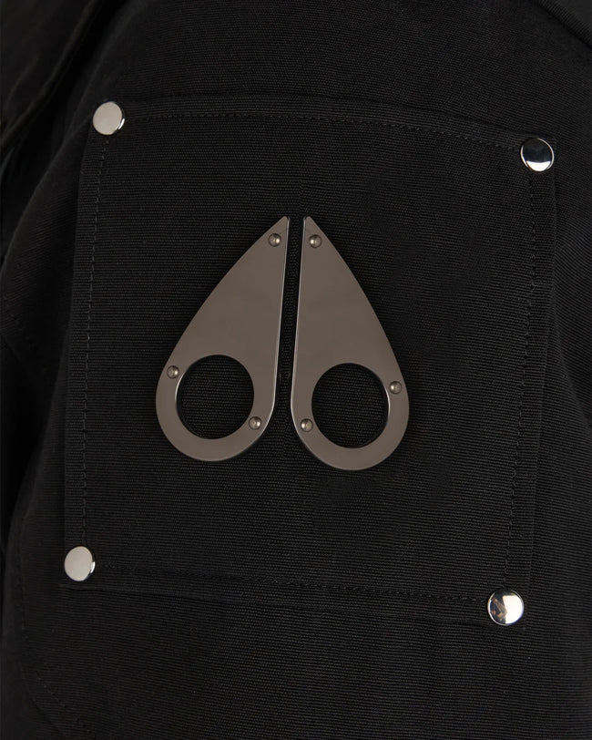 Moose Knuckles Mens Down *Parka Stirling Shearling - Black/Black