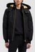 Moose Knuckles Mens Down Bomber Little Rapids Shearling - Black/Black