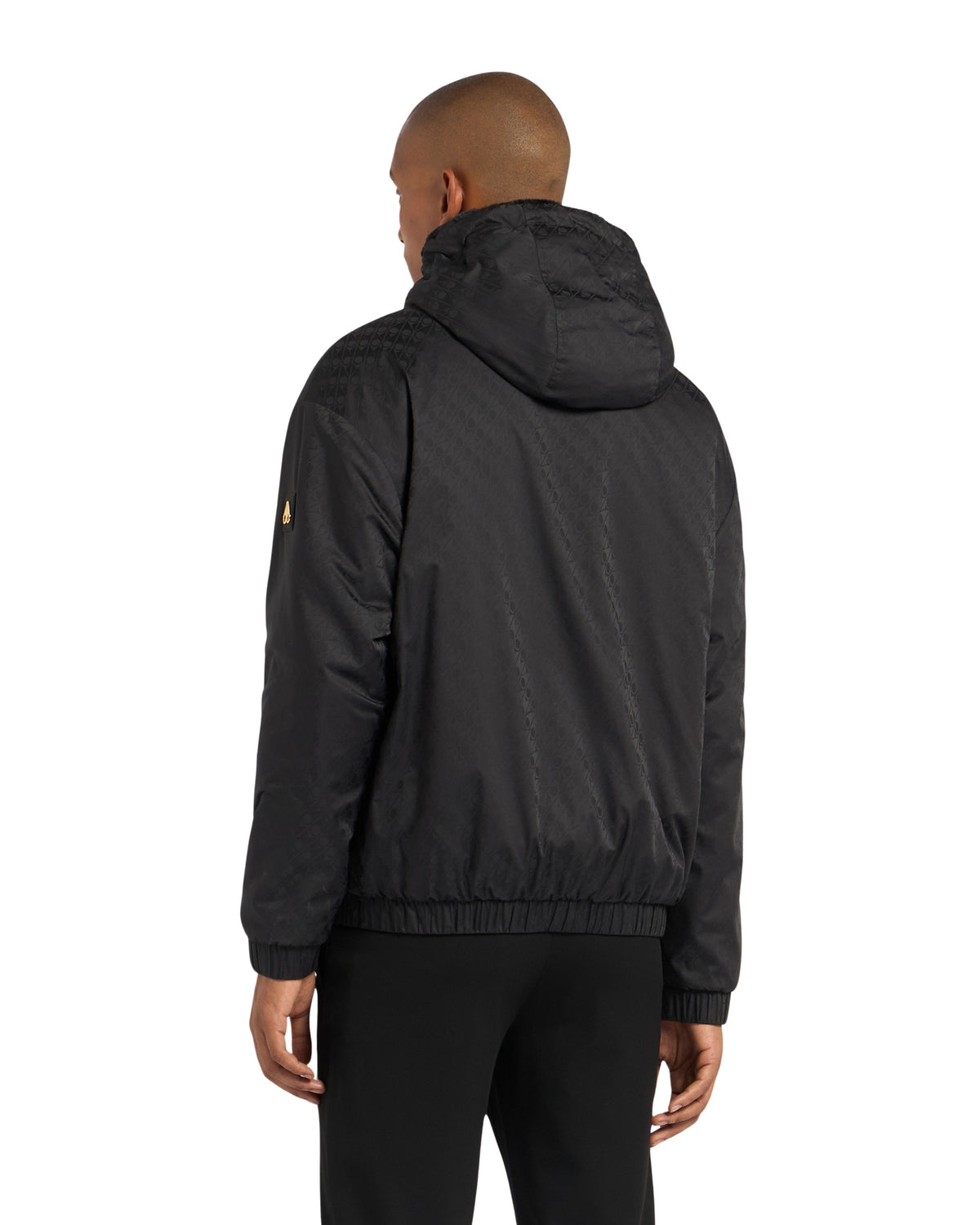 Moose Knuckles Mens Eco Bomber Borden Bunny - Black/Gold Mono