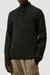 C.P. Company Full Rib Half Zip Sweater - Black