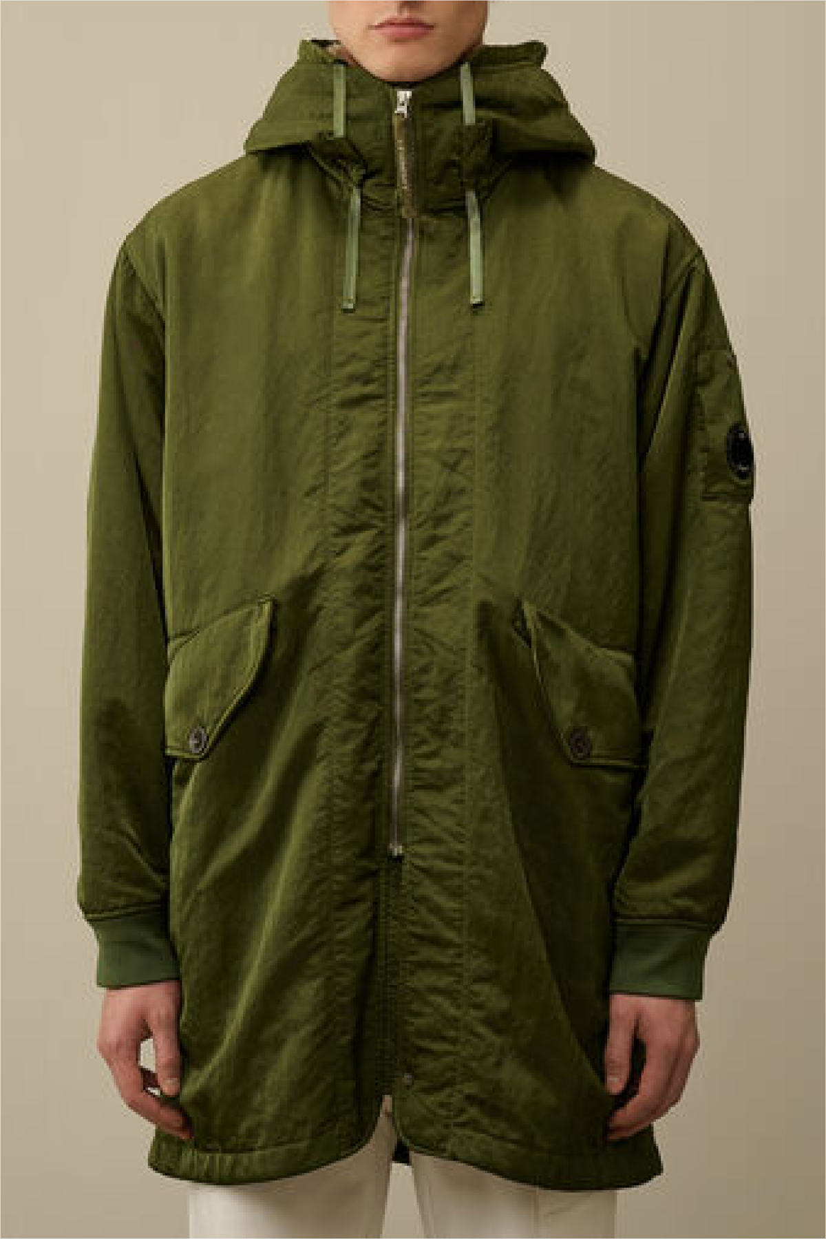 C.P. Company Nylon B Lined Hooded Parka - Cypress