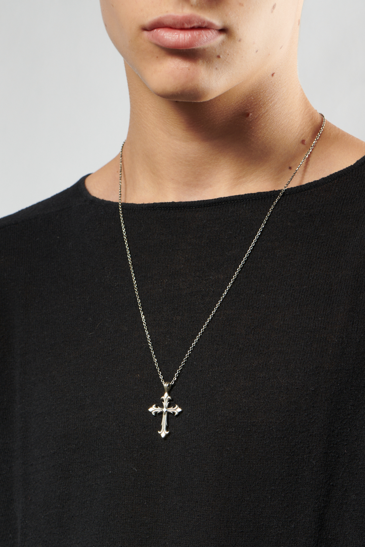 Emanuele Bicocchi Fleury Cross Medium Necklace - Silver