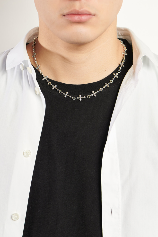 Emanuele Bicocchi Small Multi-Cross Avelli Necklace - Silver