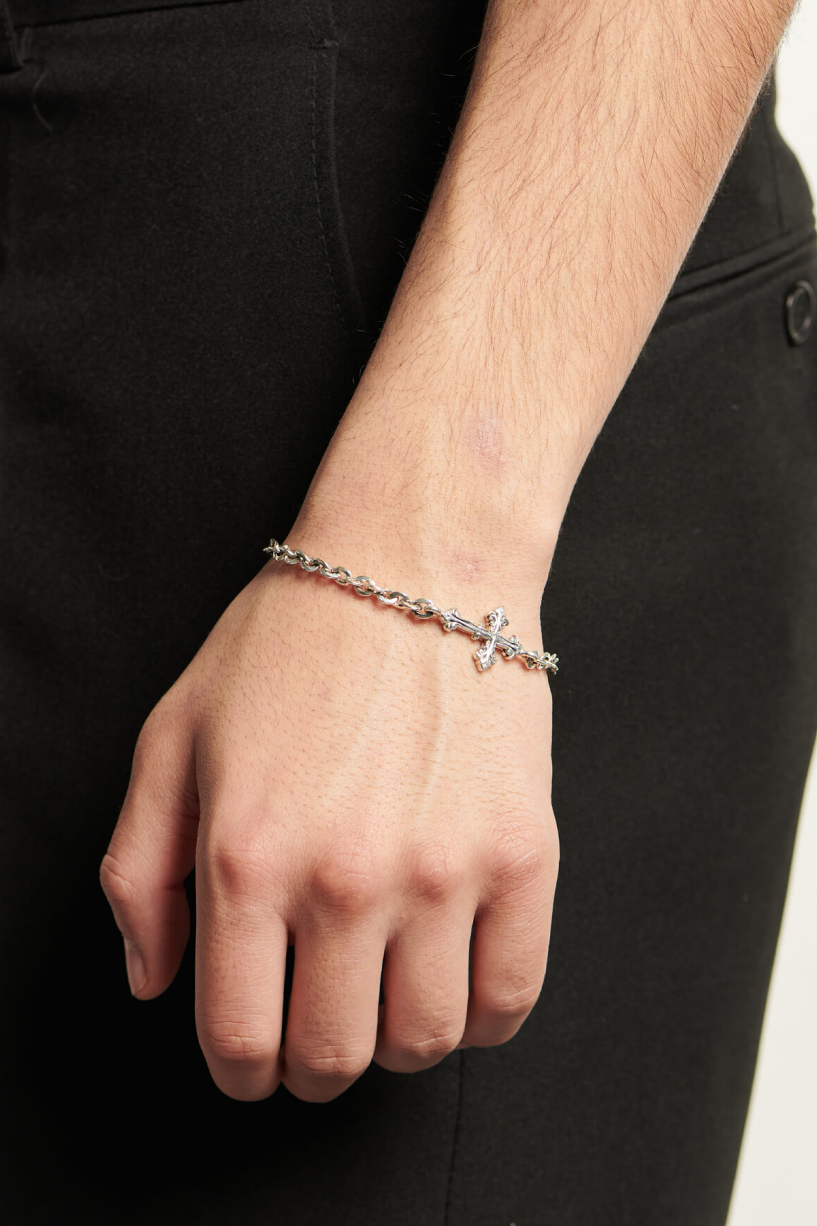 Emanuele Bicocchi Avelli Cross Bracelet - Silver - Due West Emanuele Bicocchi Avelli Cross Bracelet - Silver - Due West