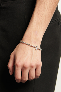Emanuele Bicocchi Avelli Cross Bracelet - Silver - Due West