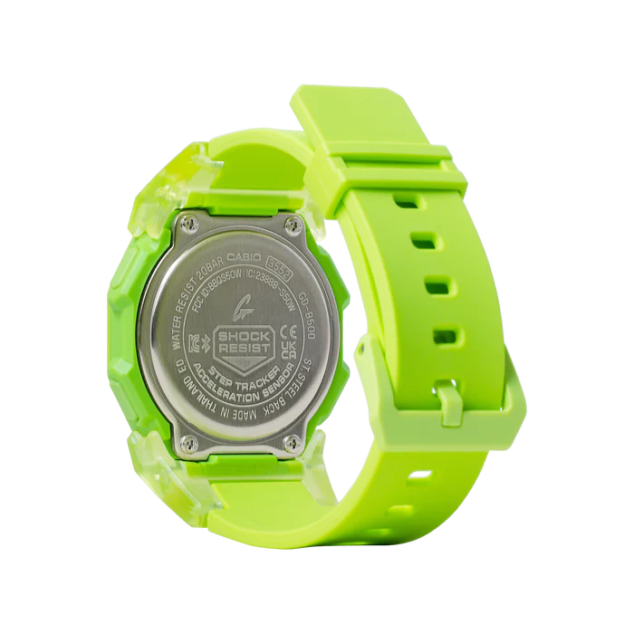 Casio G Shock Digital Smartphone Link Green Resin Strap Quartz GD B500S 3 200M Men s Watch