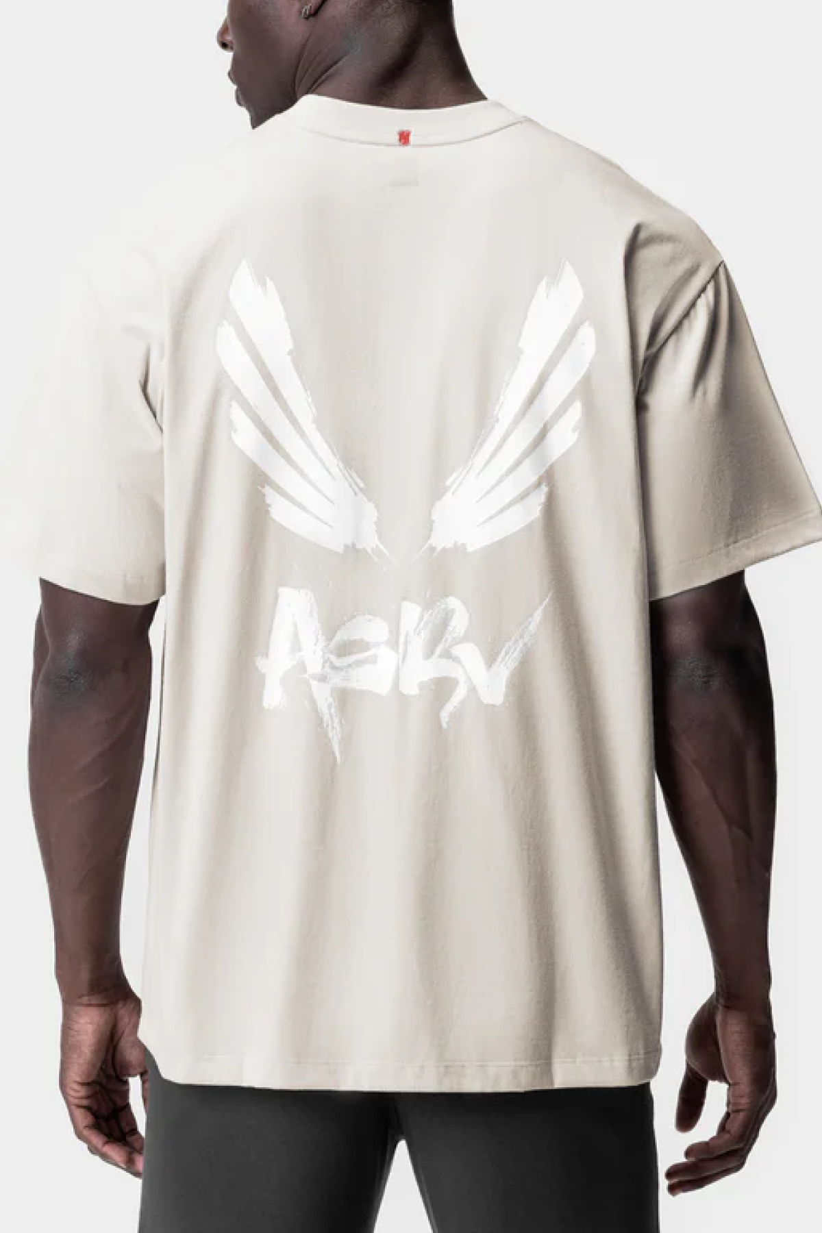 ASRV Tech Essential™ Relaxed Tee - Stone &quot;Brush Wings/Asrv