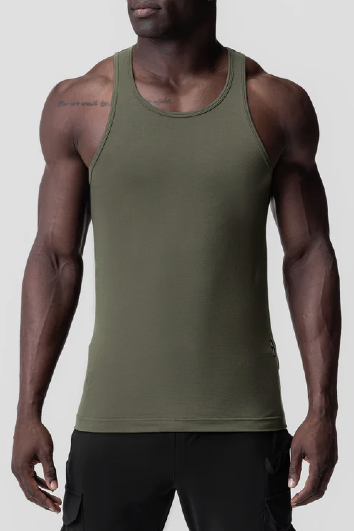 ASRV Supima Essential Slim Tank - Olive