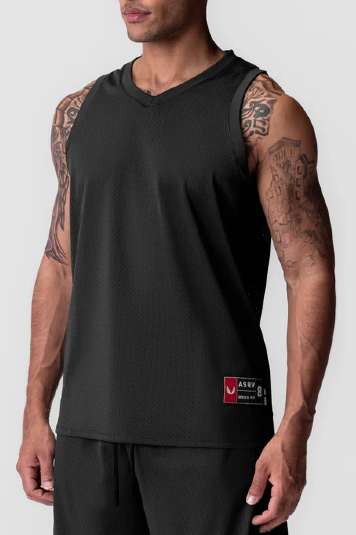 ASRV Ion-Mesh Basketball Jersey - Black