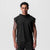 ASRV Reversible 2-in-1 Cutoff Hoodie - Black