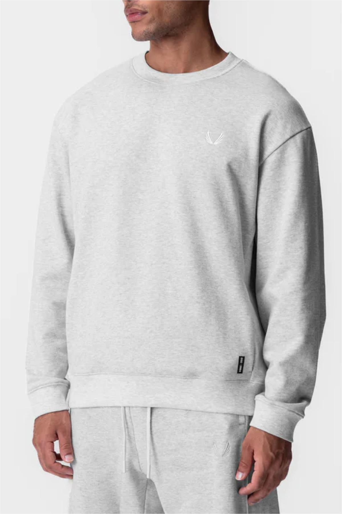 ASRV Herringbone Terry Crewneck - Heather Grey