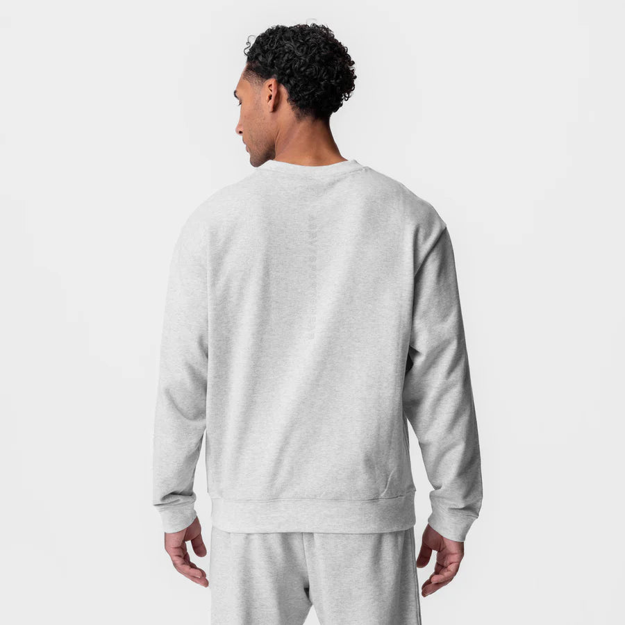 ASRV Herringbone Terry Crewneck - Heather Grey