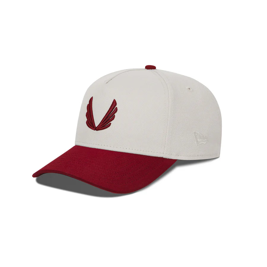 ASRV New Era 9Forty® A-Frame Cap - Stone/Crimson Two Tone