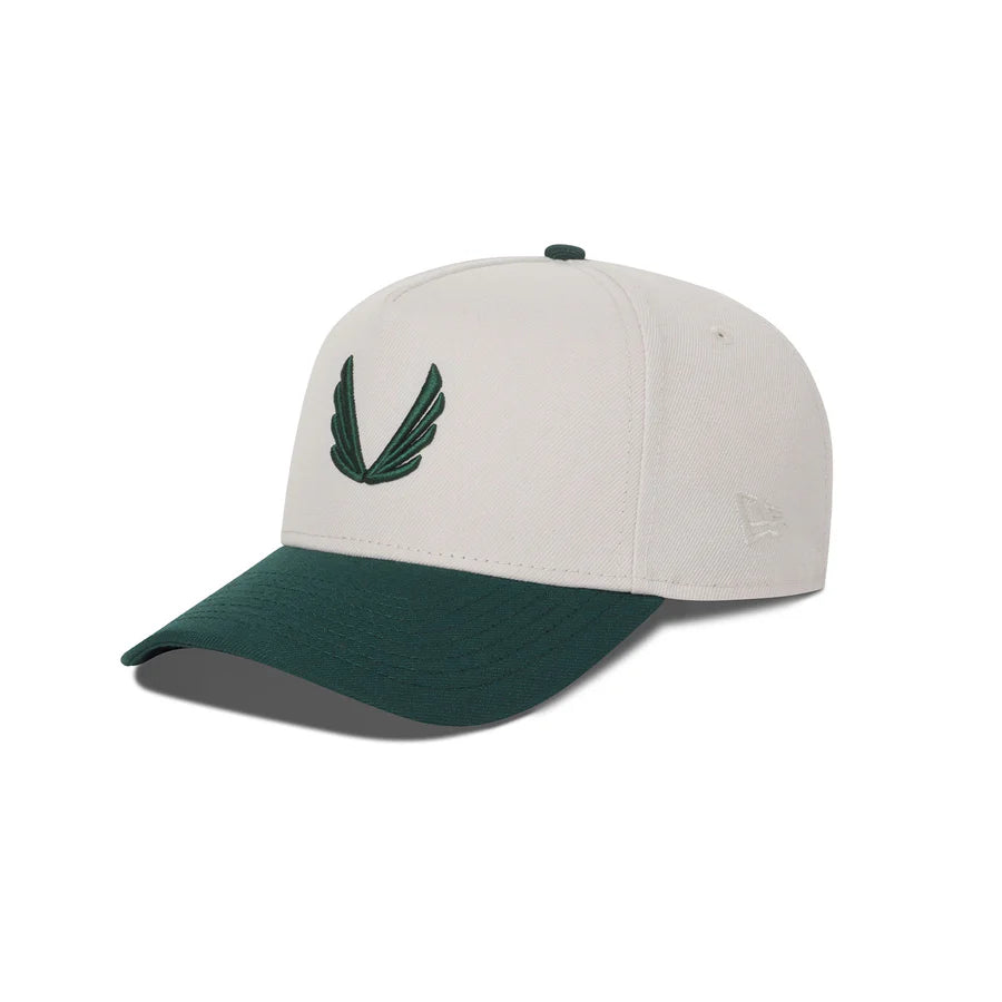 ASRV New Era 9Forty® A-Frame Cap - Stone/Forest Green Two Tone