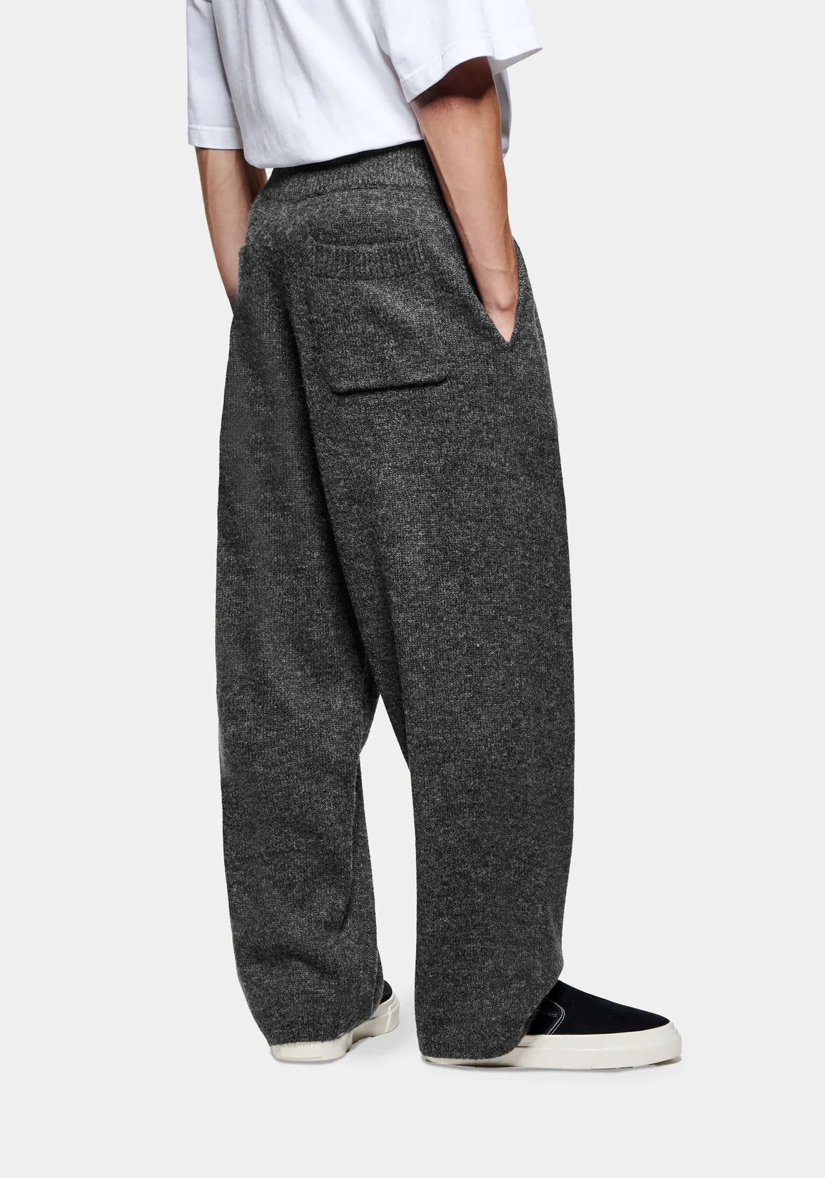 MKI Miyuki Zoku Mohair Blend Wide Leg Joggers - Black