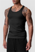 ASRV 0986 Creora Tech Ribbed Tank - Black