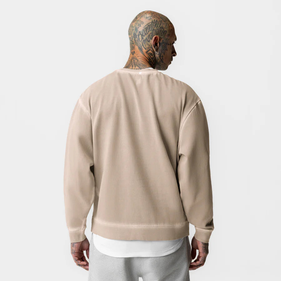 ASRV Tech Essential Distressed Crewneck - Chai